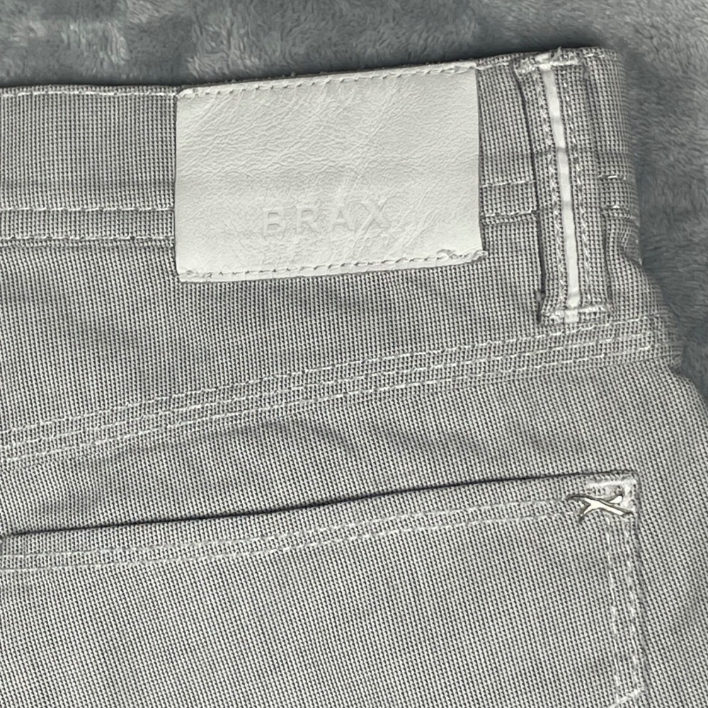 BRAX Cooper Fancy Regular Fit Men's Trousers Pants Light Grey Size 33/28